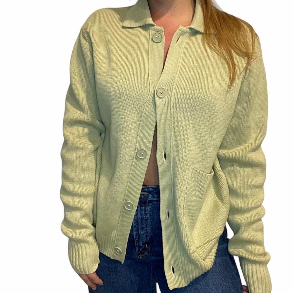 Zara Button Down Green knitted Cardigan